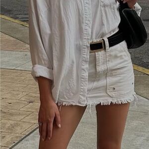 Free People Mini Denim Skirt